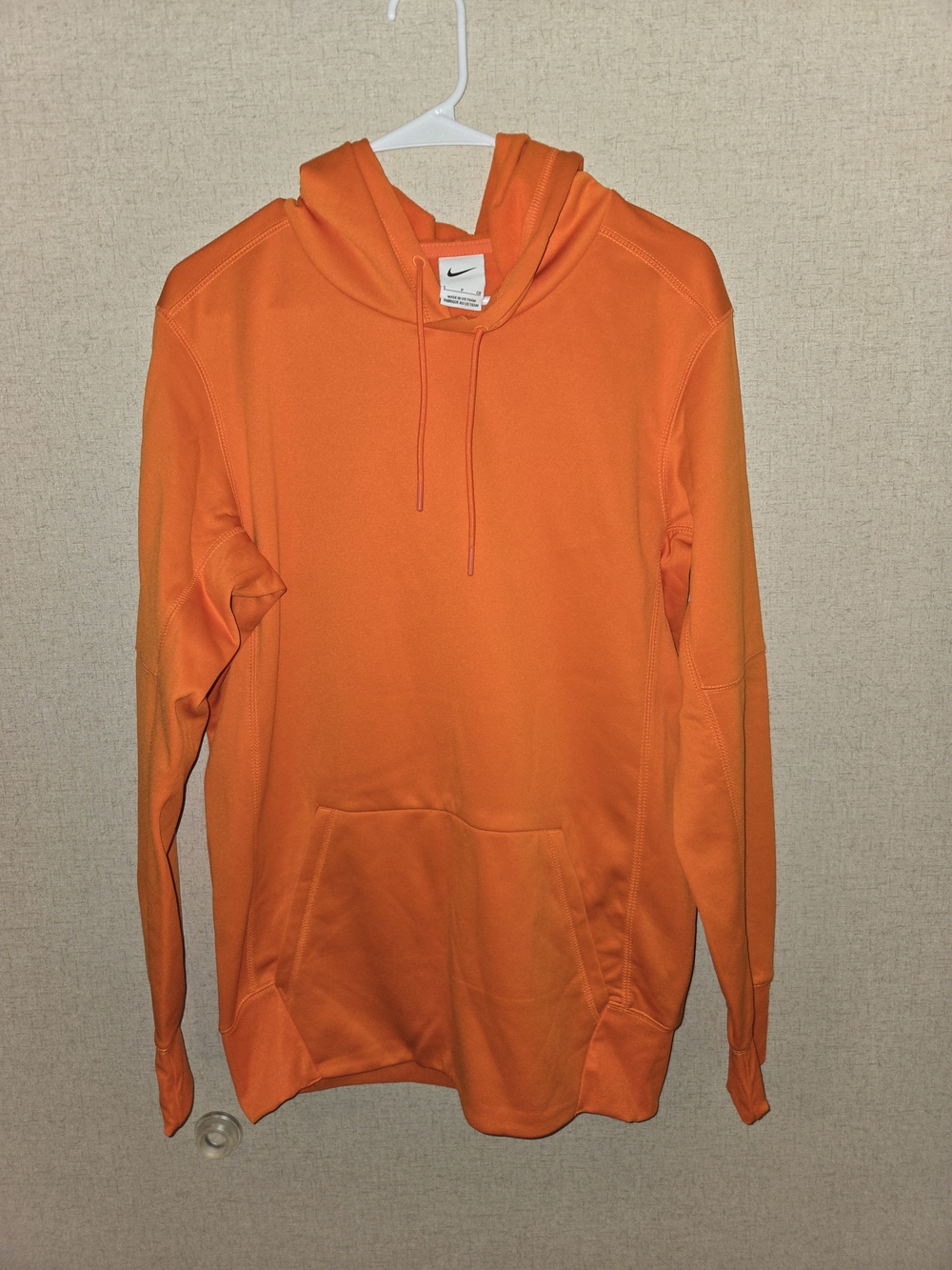 Nike Men's Bright Orange Crewneck Hoodiesize Small